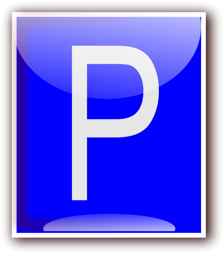 Blue Parking Sign Icon PNG