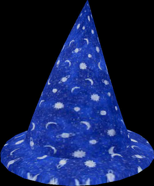 Blue Party Hatwith White Dots PNG