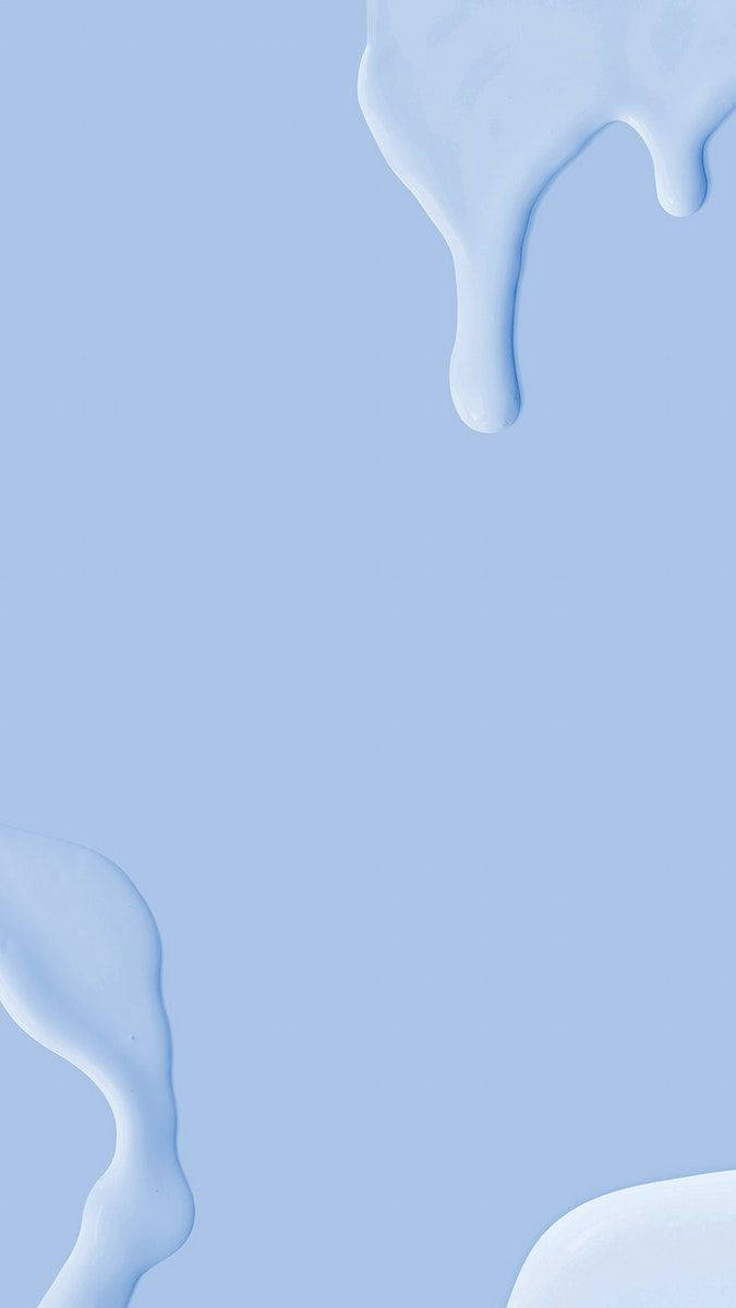 Blue Pastel Aesthetic Dripping Paint Wallpaper