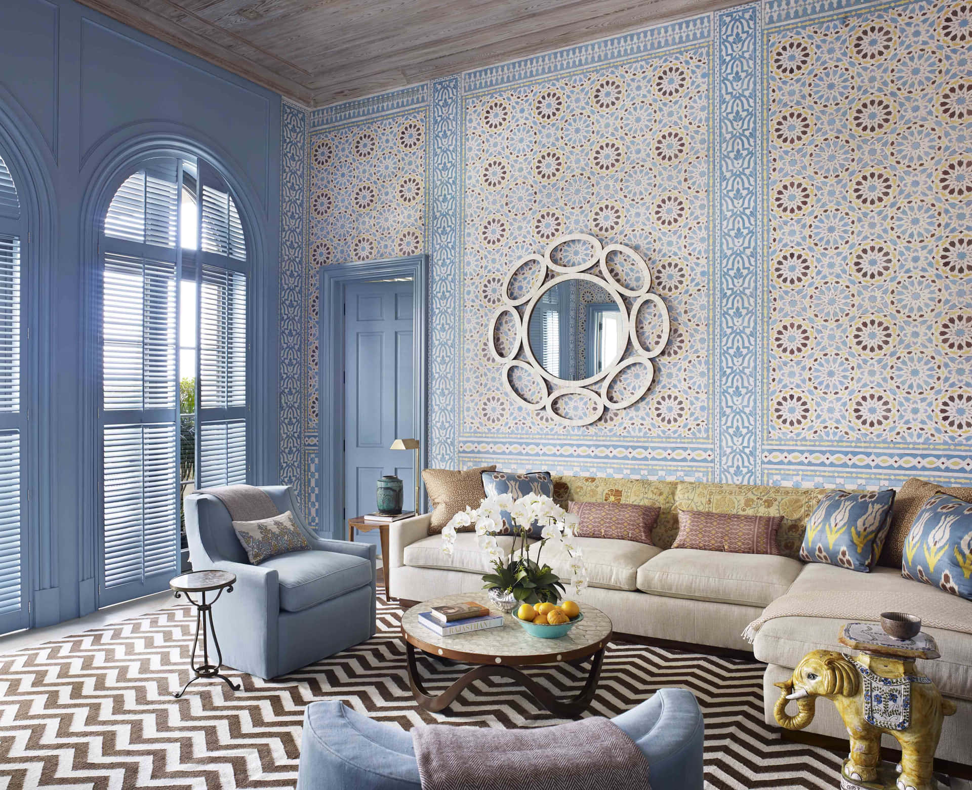 Blue Pastel House Interior Design Picture