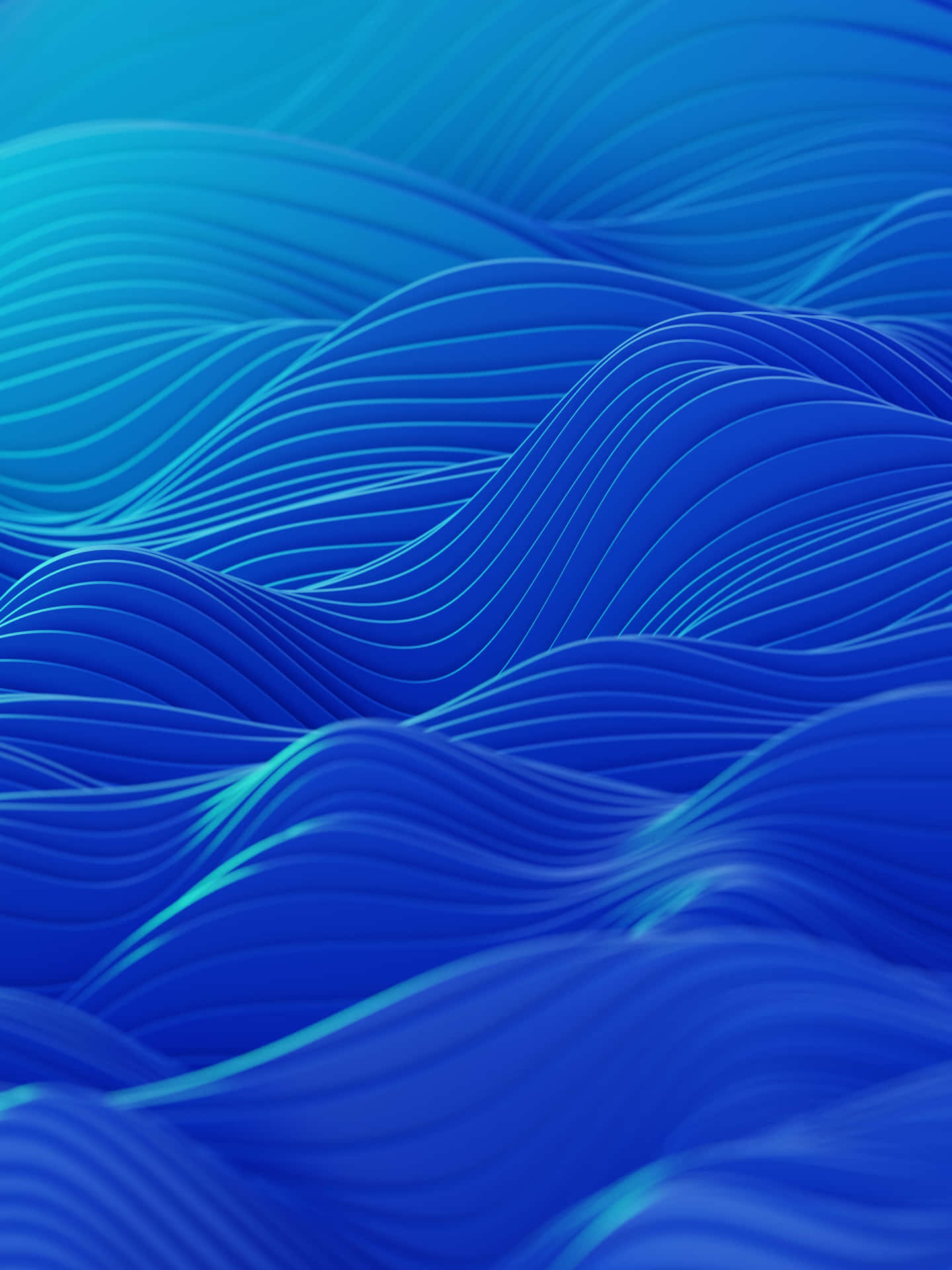 Blue Wave Background With Wavy Lines
