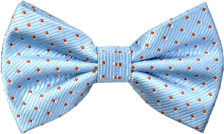 Blue Patterned Bow Tie PNG