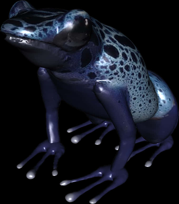 Blue Patterned Frog PNG