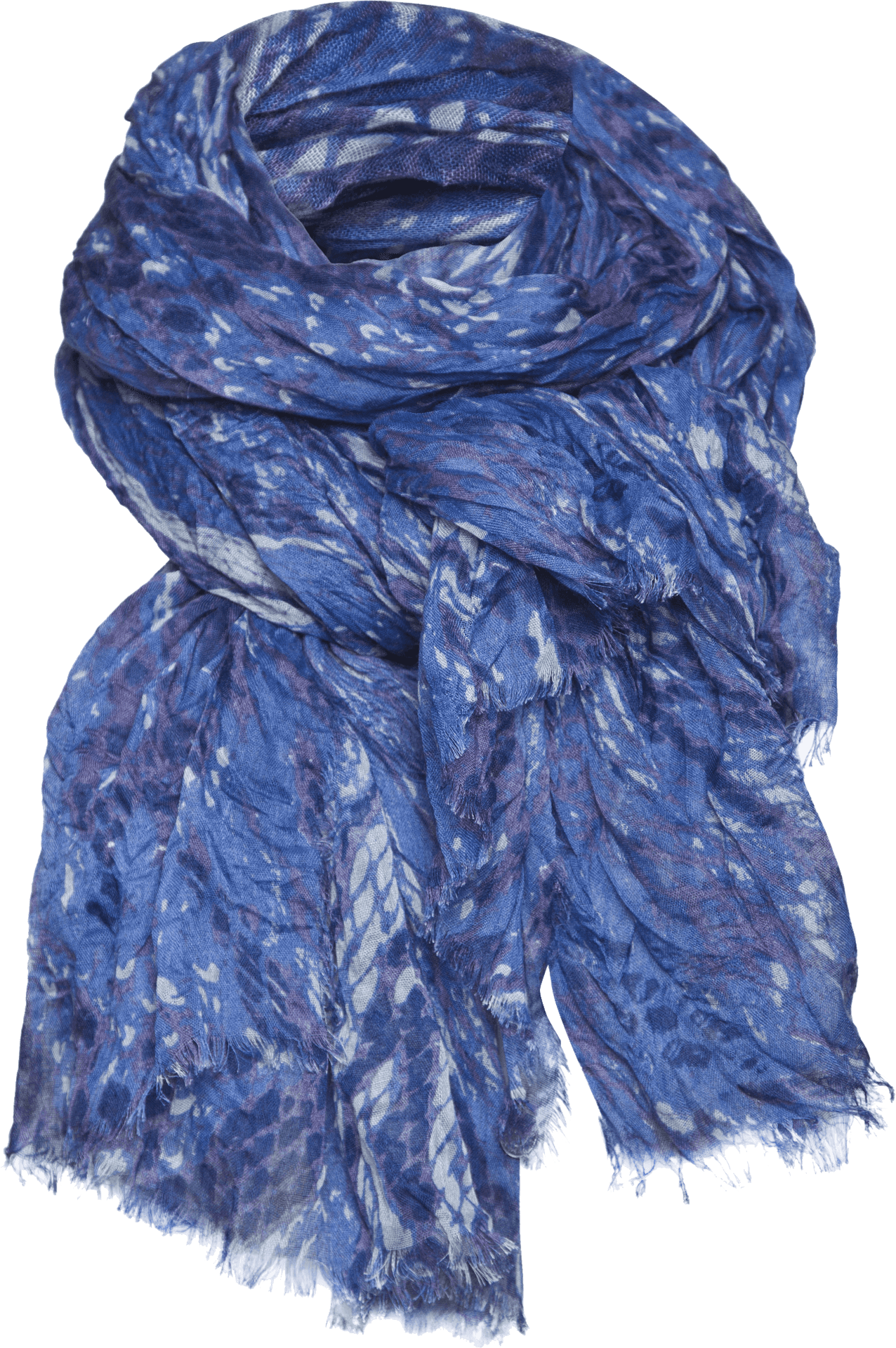 Blue Patterned Scarf.png PNG