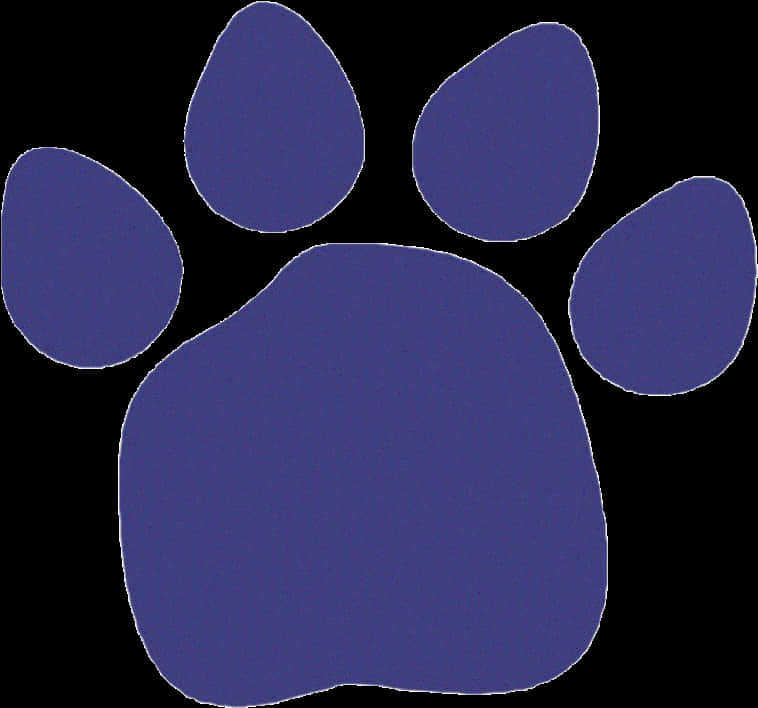 Blue Paw Print Graphic PNG
