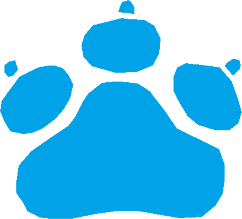 Blue Paw Print Graphic PNG