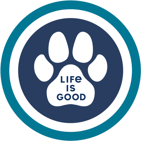 Download Blue Paw Print Life Is Good Graphic | Wallpapers.com