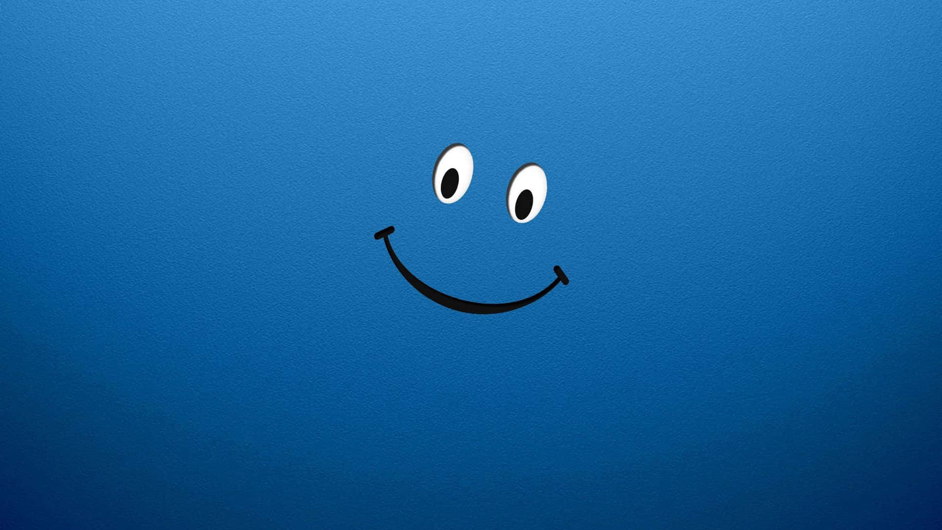 Lachendesgesicht, Blaues Desktop-hintergrundbild. Wallpaper