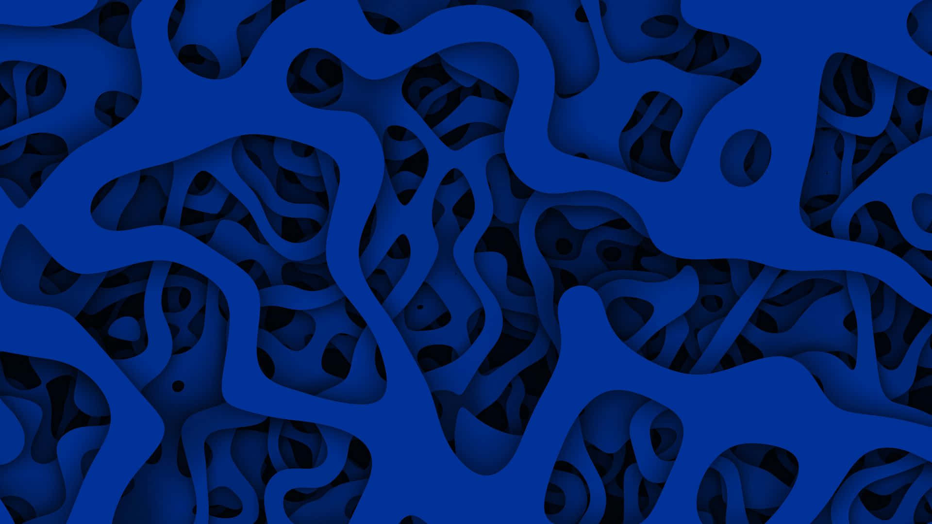 Abstract Squiggly Patterns Blue PC Wallpaper