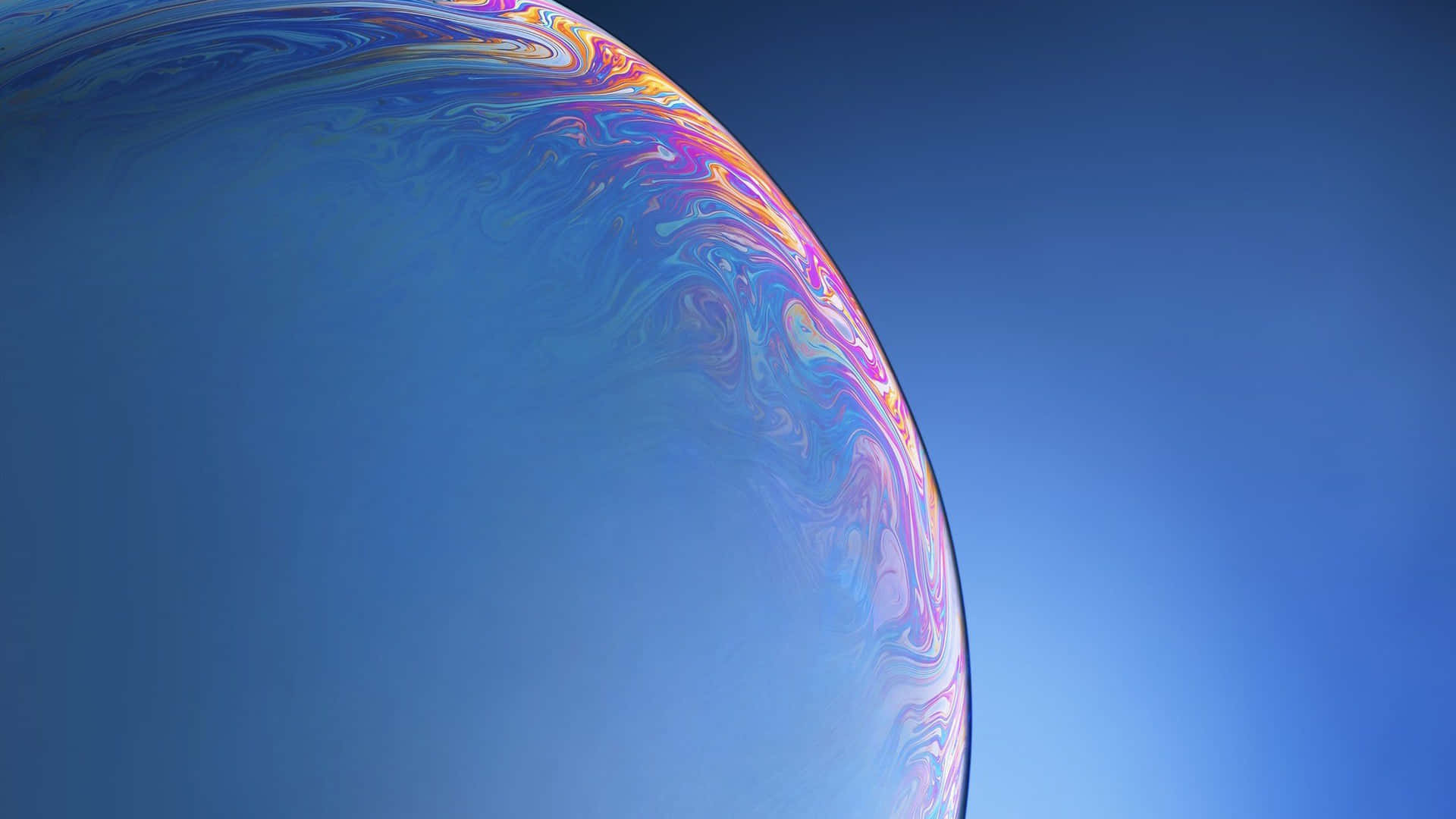 Macro Bubble Blue PC Wallpaper