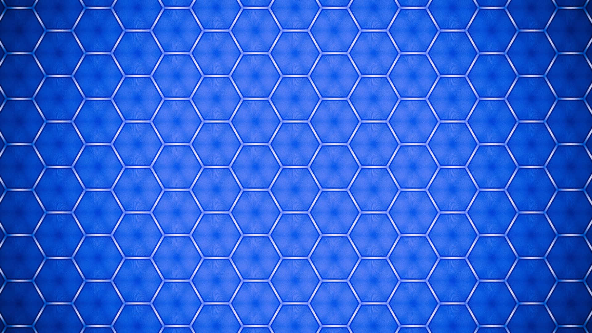 Sechseckigesmuster Blau Pc Wallpaper