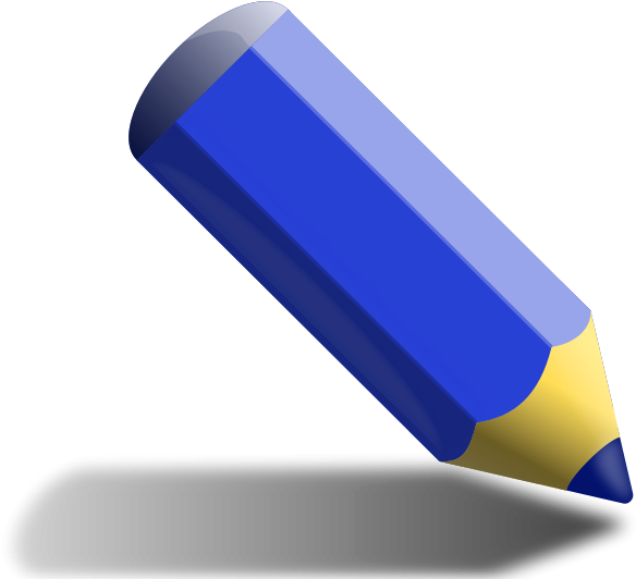 Blue Pencil Clipart.png PNG
