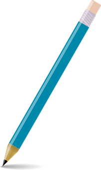 Blue Pencil Graphic PNG