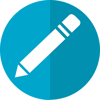 Blue Pencil Icon PNG