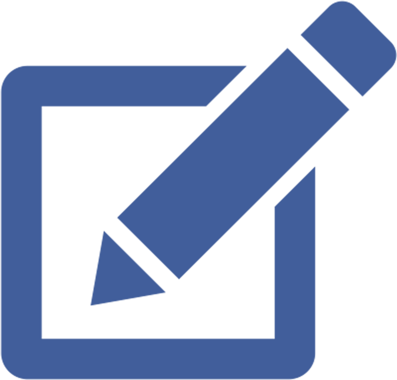 Blue Pencil Icon Editing PNG
