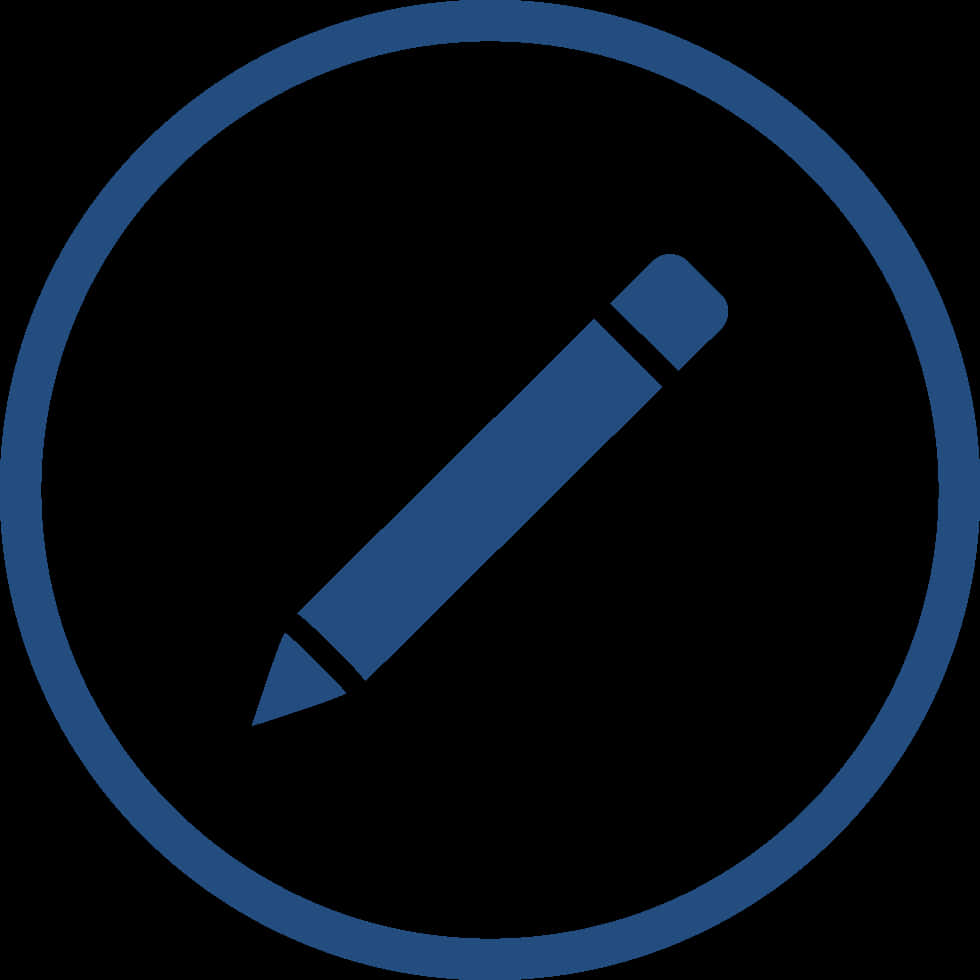 Blue Pencil Icon PNG