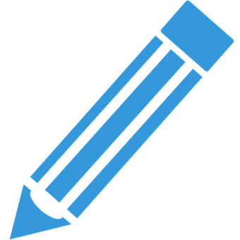 Blue Pencil Icon PNG