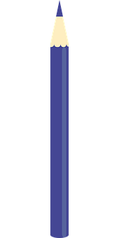 Blue Pencil Sharp Tip PNG
