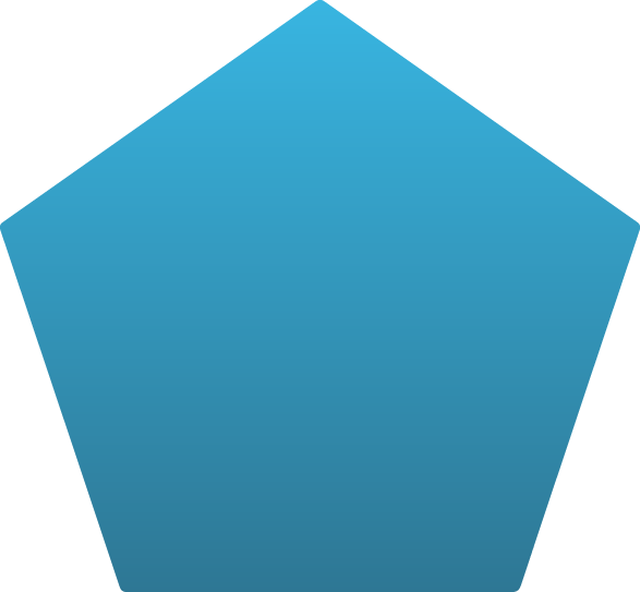 Blue Pentagon Shape PNG