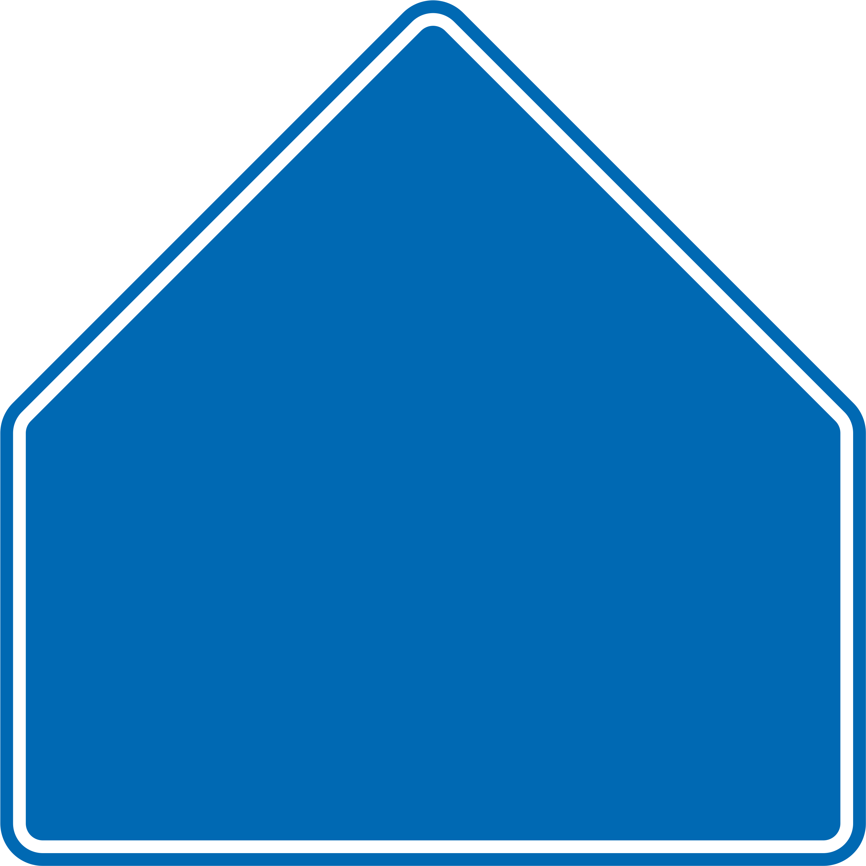 Blue Pentagon Shape Icon PNG