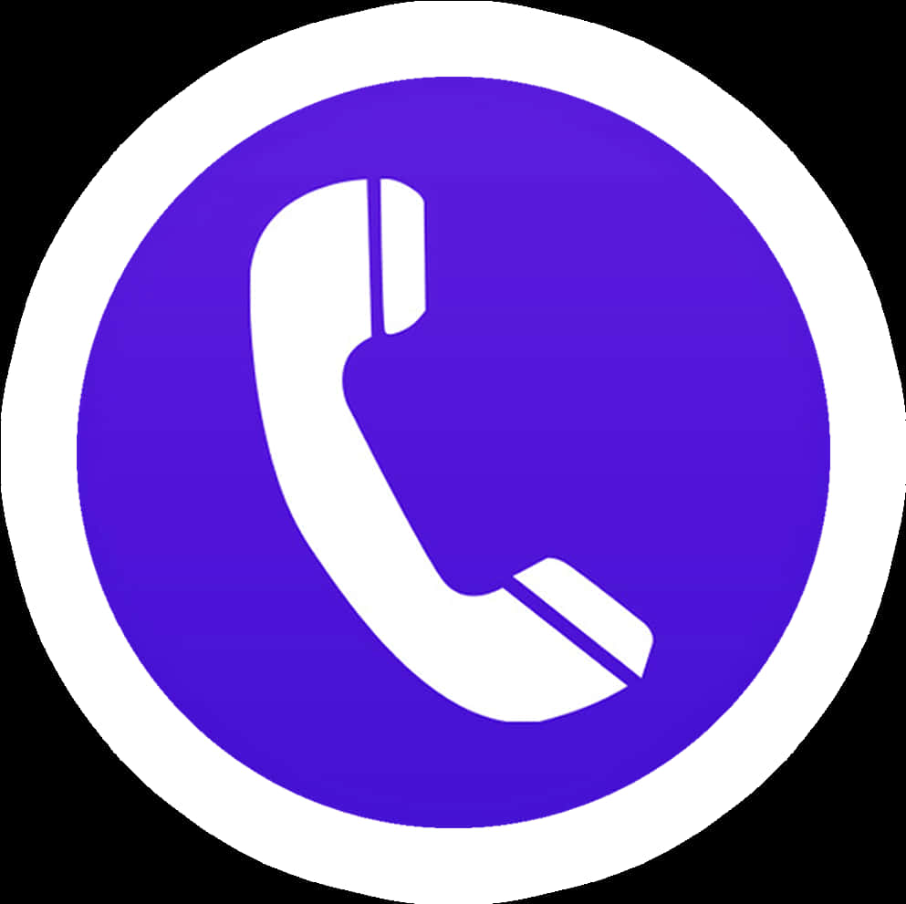 Blue Phone Icon Circle PNG