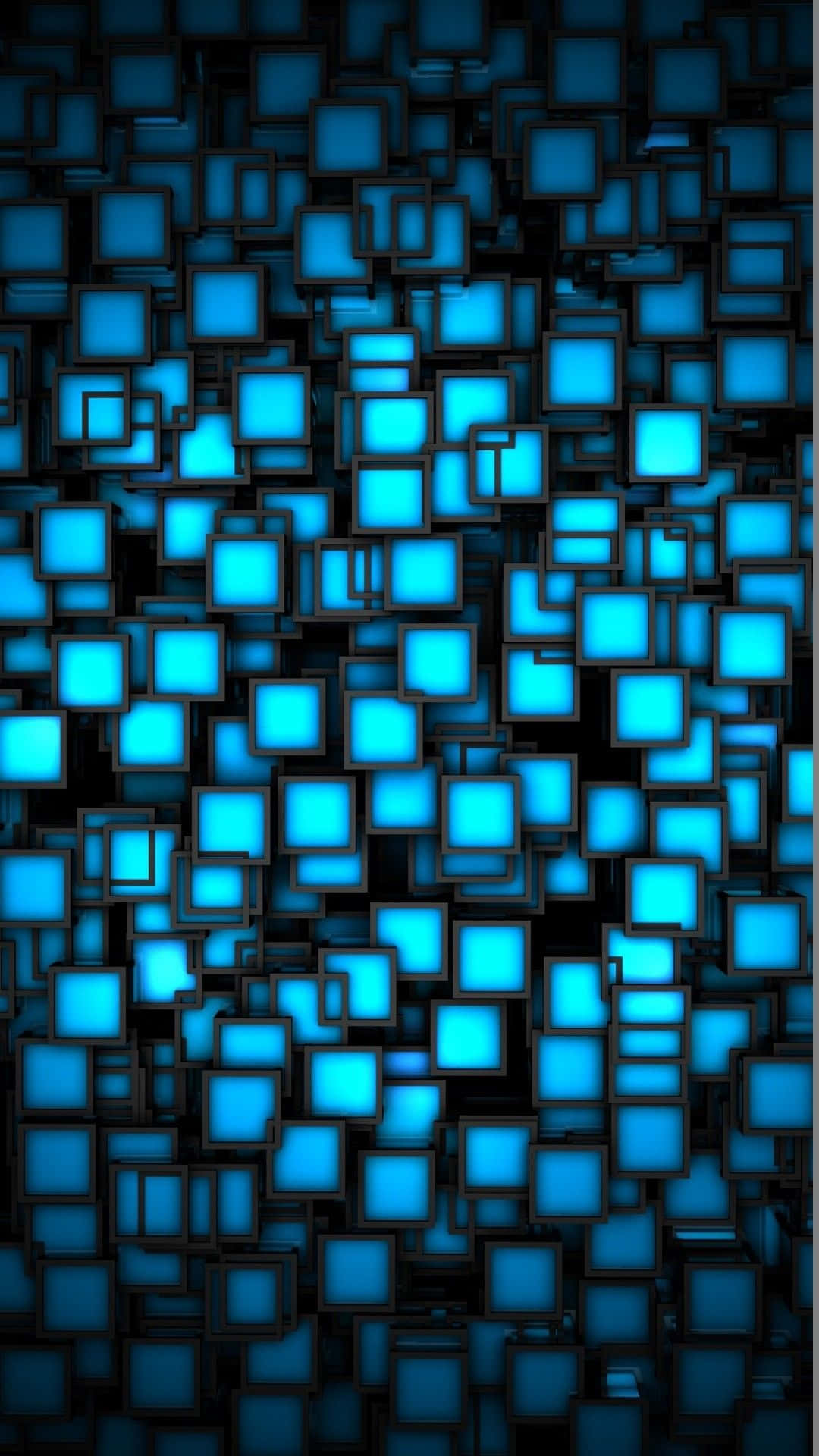 blå abstrakt baggrund med kvadrater Wallpaper