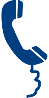 Blue Phone Receiver Icon PNG