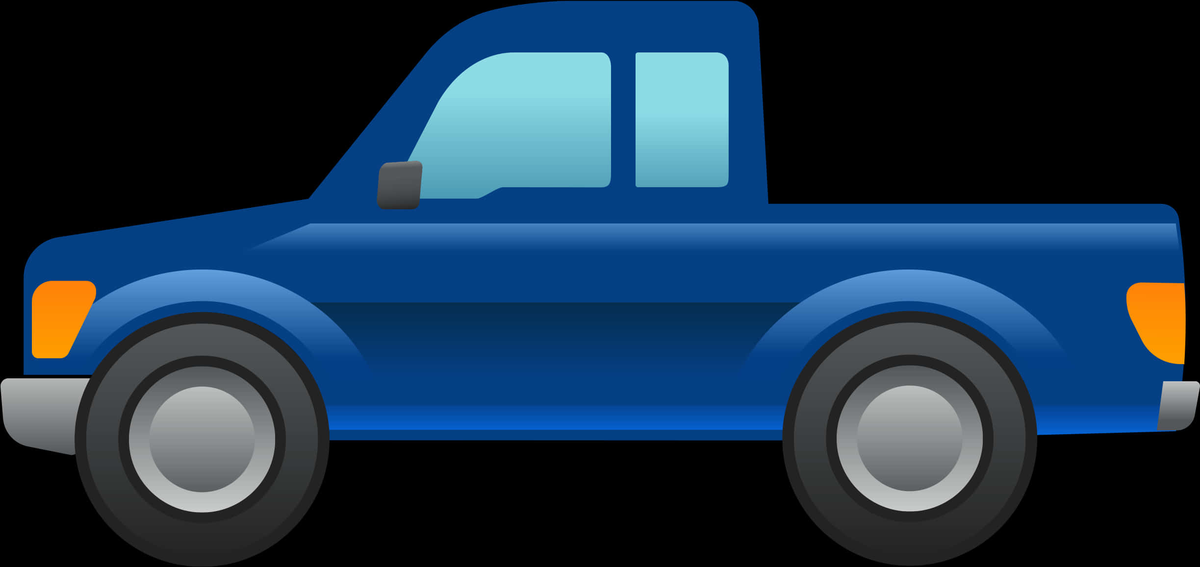 Blue Pickup Truck Emoji PNG