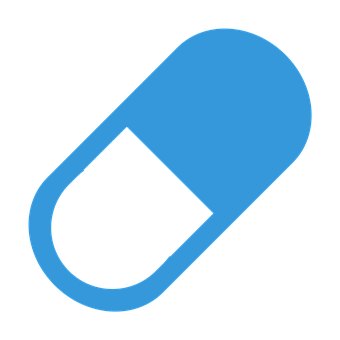Blue Pill Icon Graphic PNG