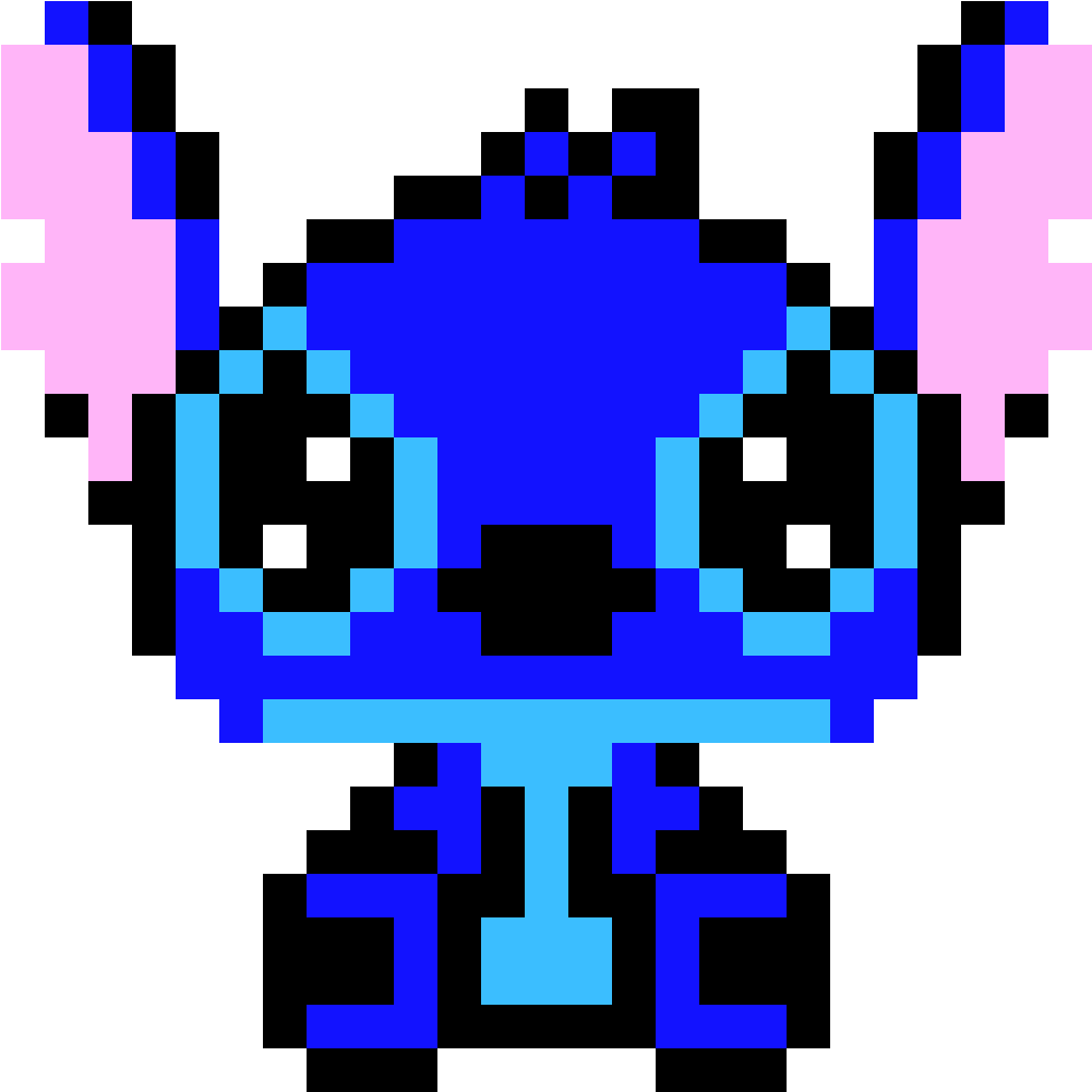 Blue Pixel Art Creature.png PNG