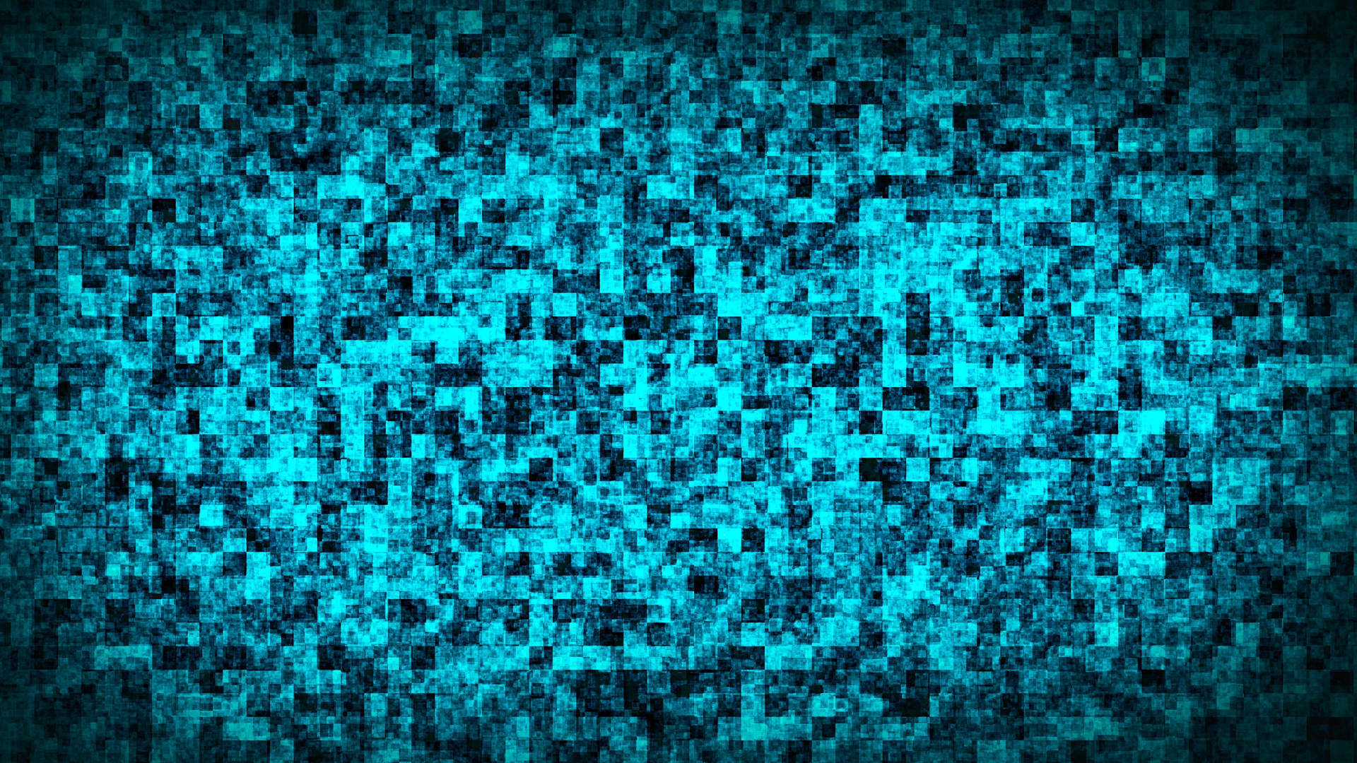 Blue Pixel Mosaic Wallpaper