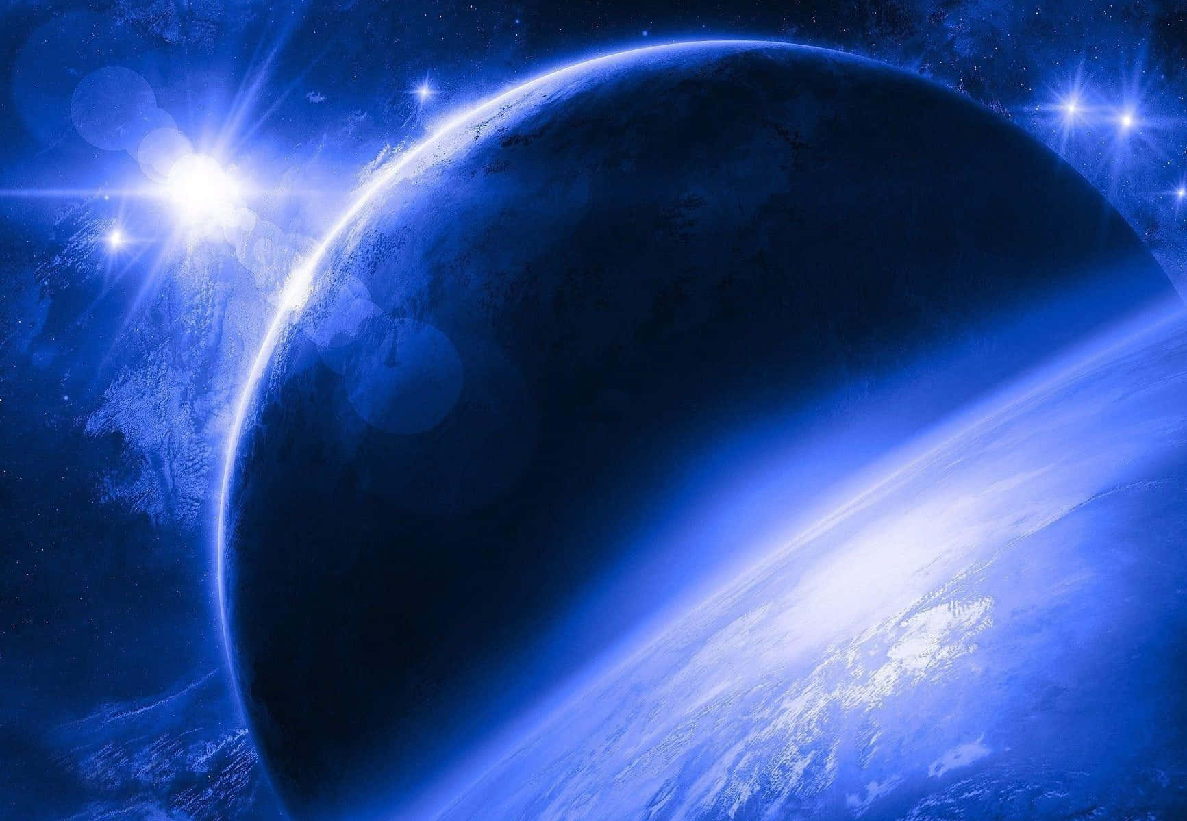 Unplaneta Azul Brillante, Prueba De Nuestra Interconexión Global. Fondo de pantalla