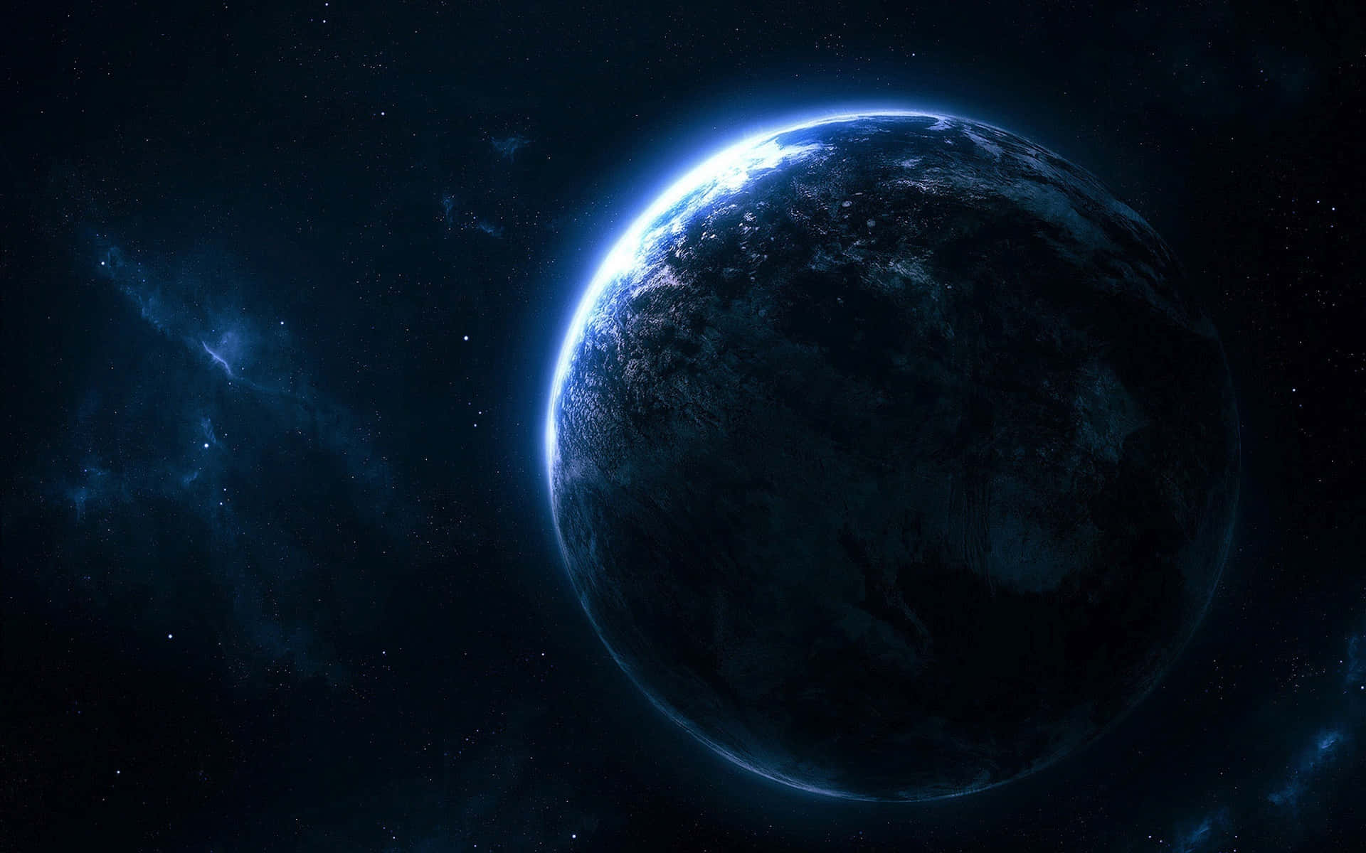 A vibrant blue globe, an ode to our Blue Planet. Wallpaper