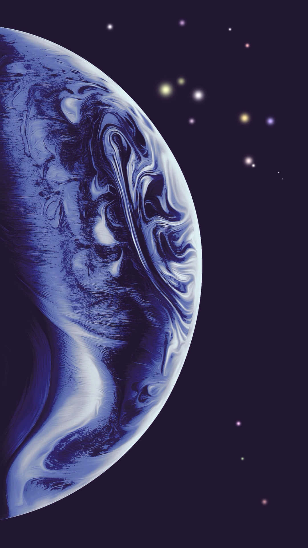 Blue Planet Space Backdrop Wallpaper