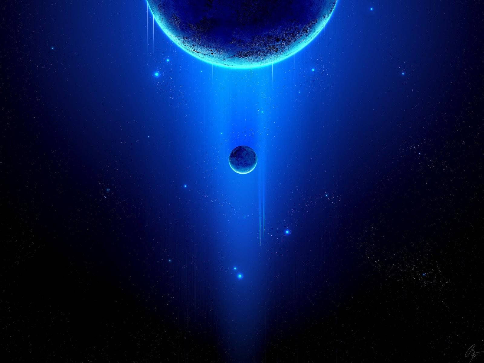 Blue Planets Samsung Galaxy Tablet Wallpaper