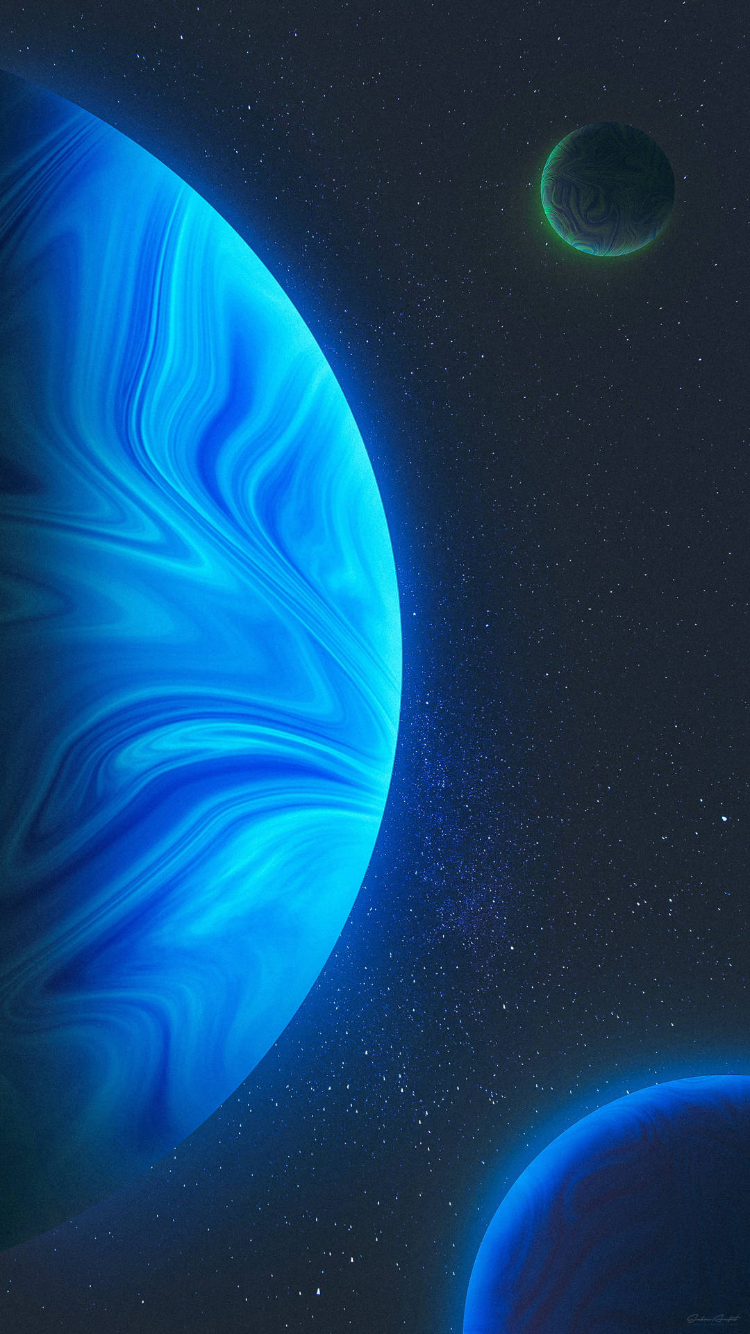 Blaueplaneten Weltraum-handy Wallpaper
