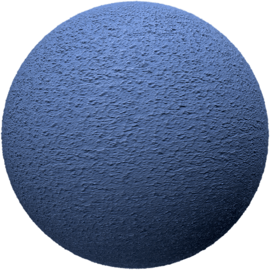 Blue Plaster Texture Sphere PNG