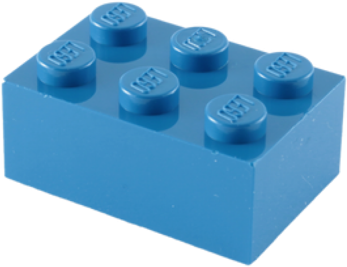 Blue Plastic Brick Toy PNG