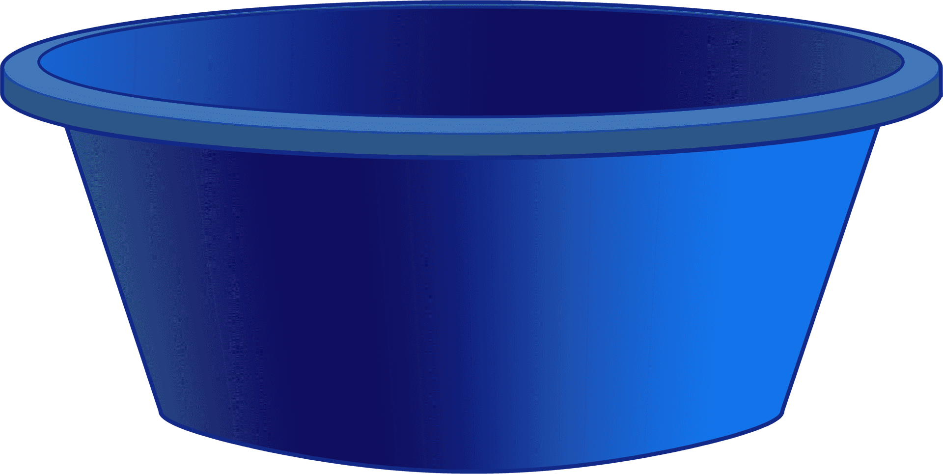 Blue Plastic Bucket Isolated PNG