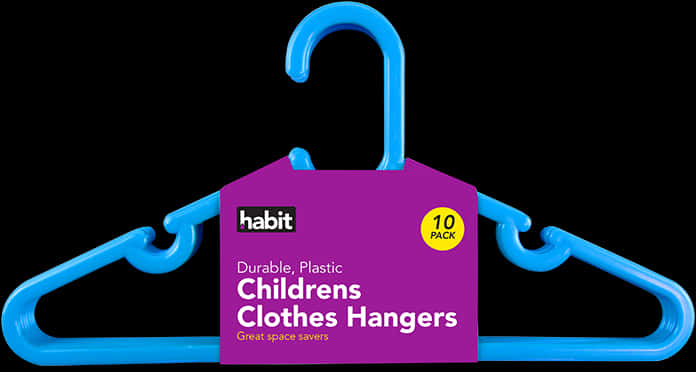 Blue Plastic Childrens Clothes Hangers PNG