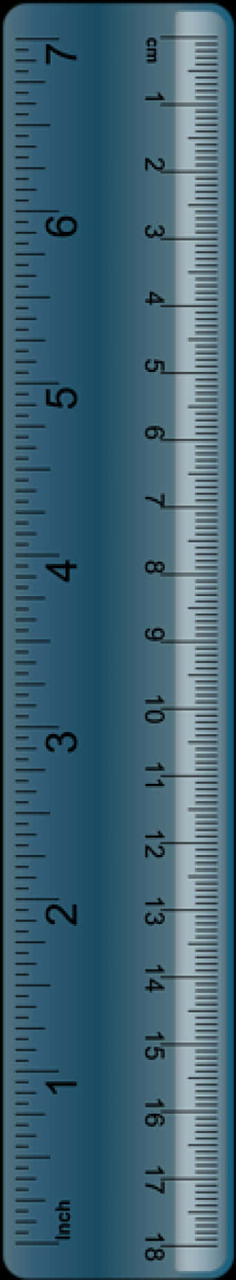 Blue Metric Ruler PNG