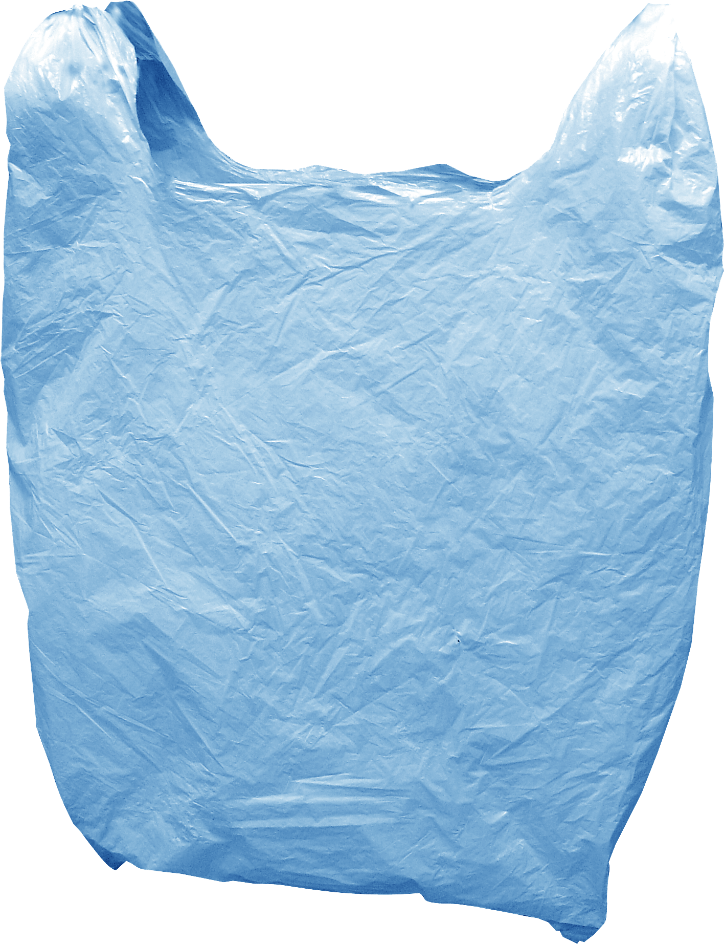 Blue Plastic Shopping Bag PNG