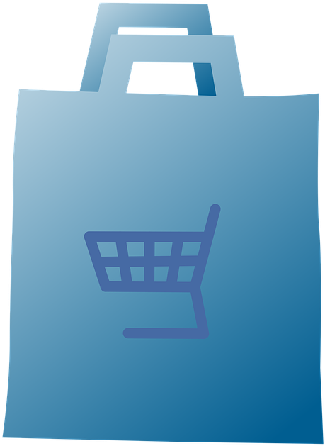 Blue Plastic Shopping Bag Icon PNG