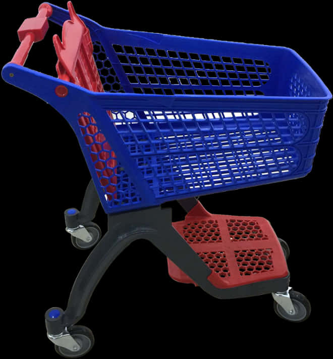 Blue Plastic Shopping Cart PNG