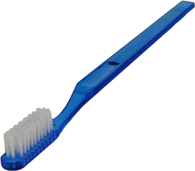 Blue Plastic Toothbrush Isolated PNG
