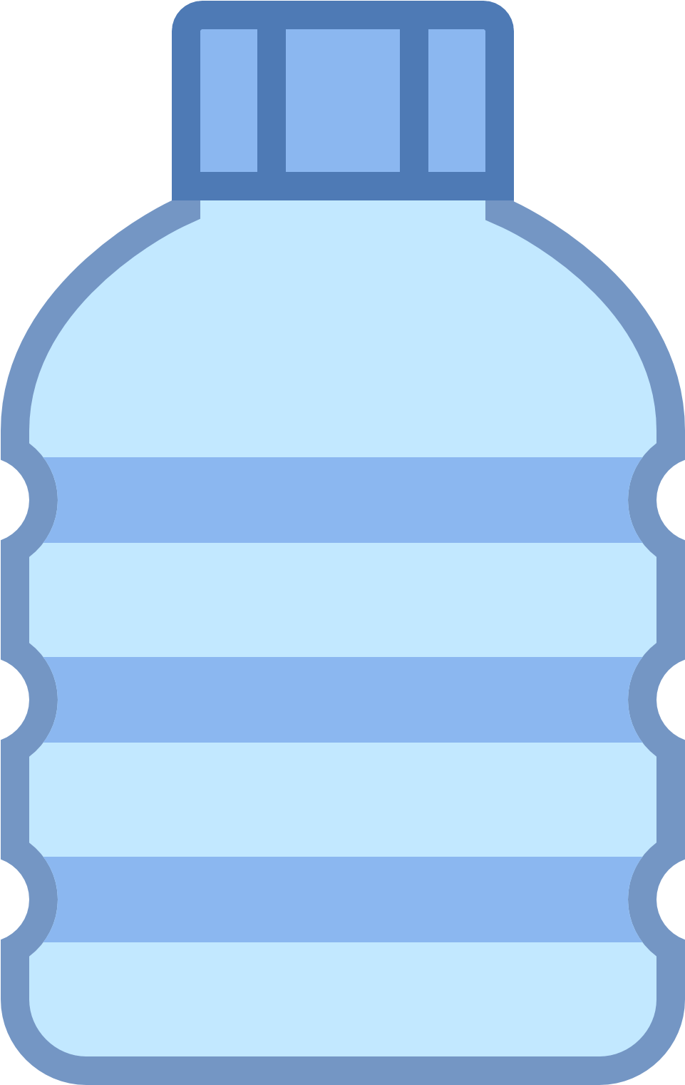 Blue Plastic Water Bottle Icon PNG