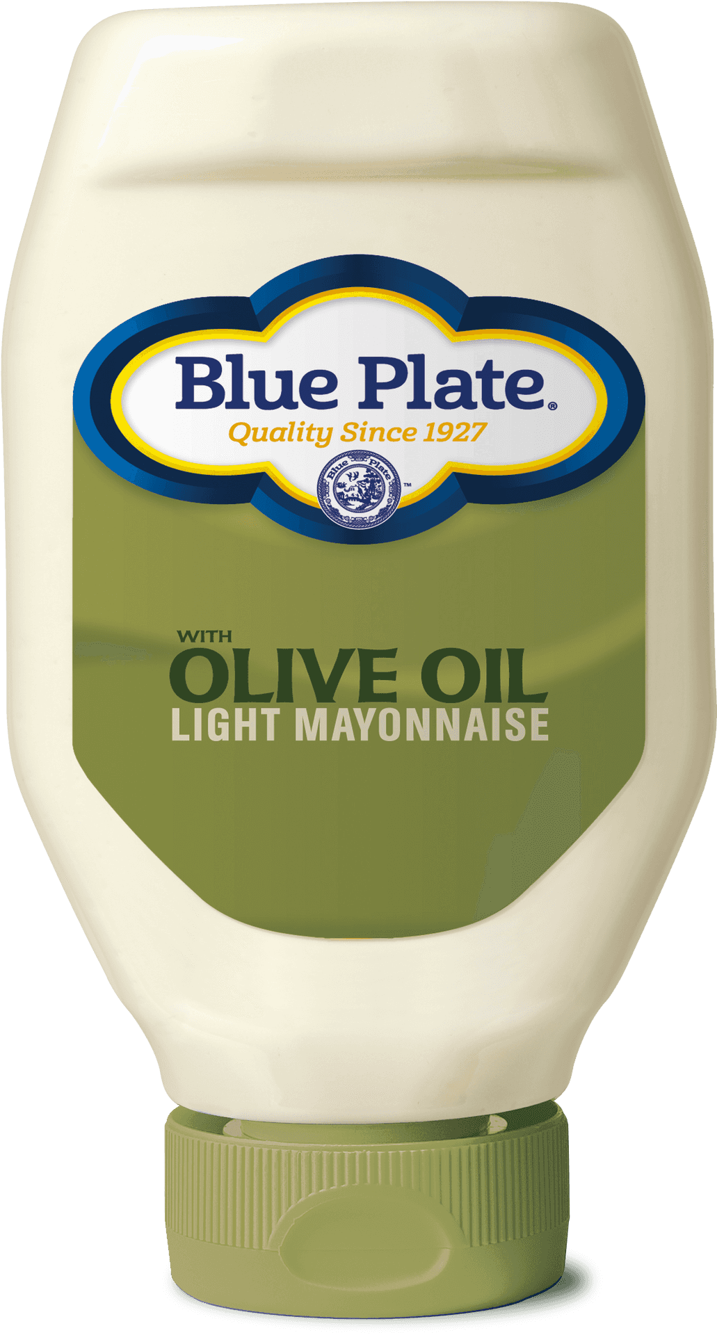 Blue Plate Light Mayonnaisewith Olive Oil Bottle PNG