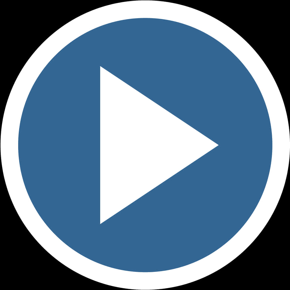 Blue Play Button Icon PNG