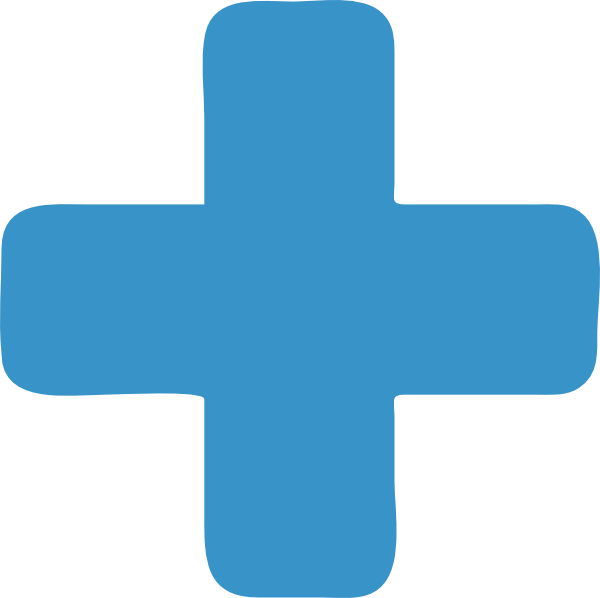 Blue Plus Sign Graphic PNG