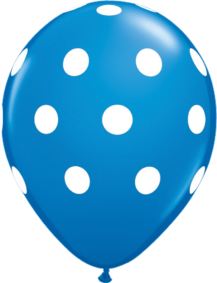 Blue Polka Dot Balloon PNG